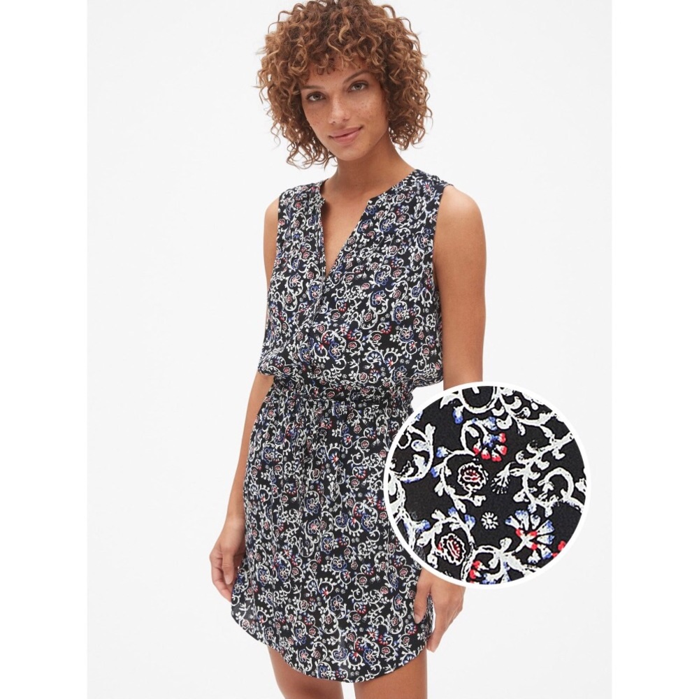 🆕 NWT Gap Sleeveless Tie-Waist Shirt Dress